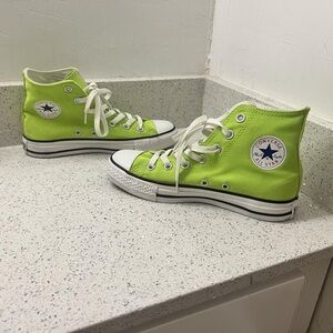 Converse Chuck Taylor All Star High Top Sneakers in Lime Green